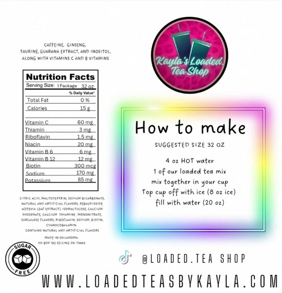 5 Peach inspired LOADED TEAS