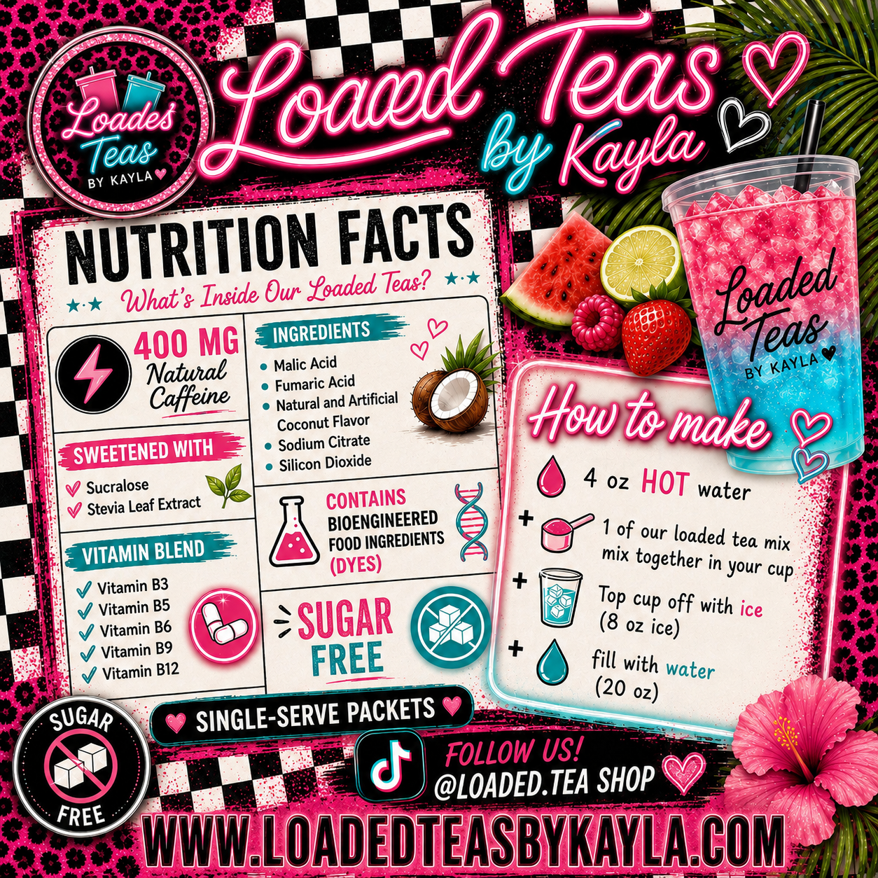 2X Loaded Teas DOUBLE CAFFEINE