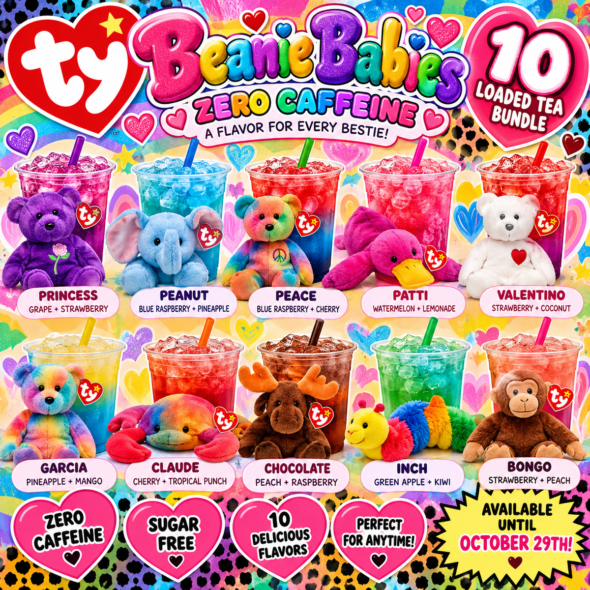 ZERO CAFFEINE BeanieBabies Bundle (10 FLAVORED WATERS)