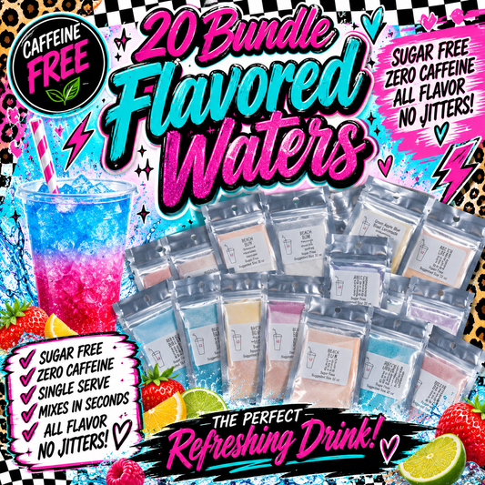 Bulk (20) flavored waters ZERO CAFFEINE *some maybe the same flavor * all randomly choosen