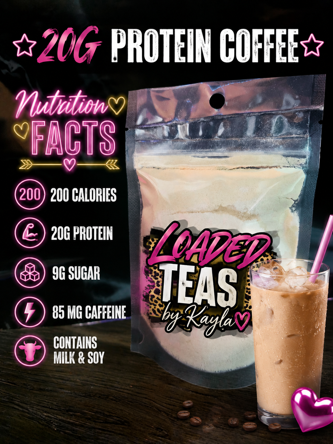 On the Go Coffee Protein Single Serving Beverage. These on the go coffee is a great way to start your morning off. Easy to make, Protein packed, and has 85MG Caffeine.