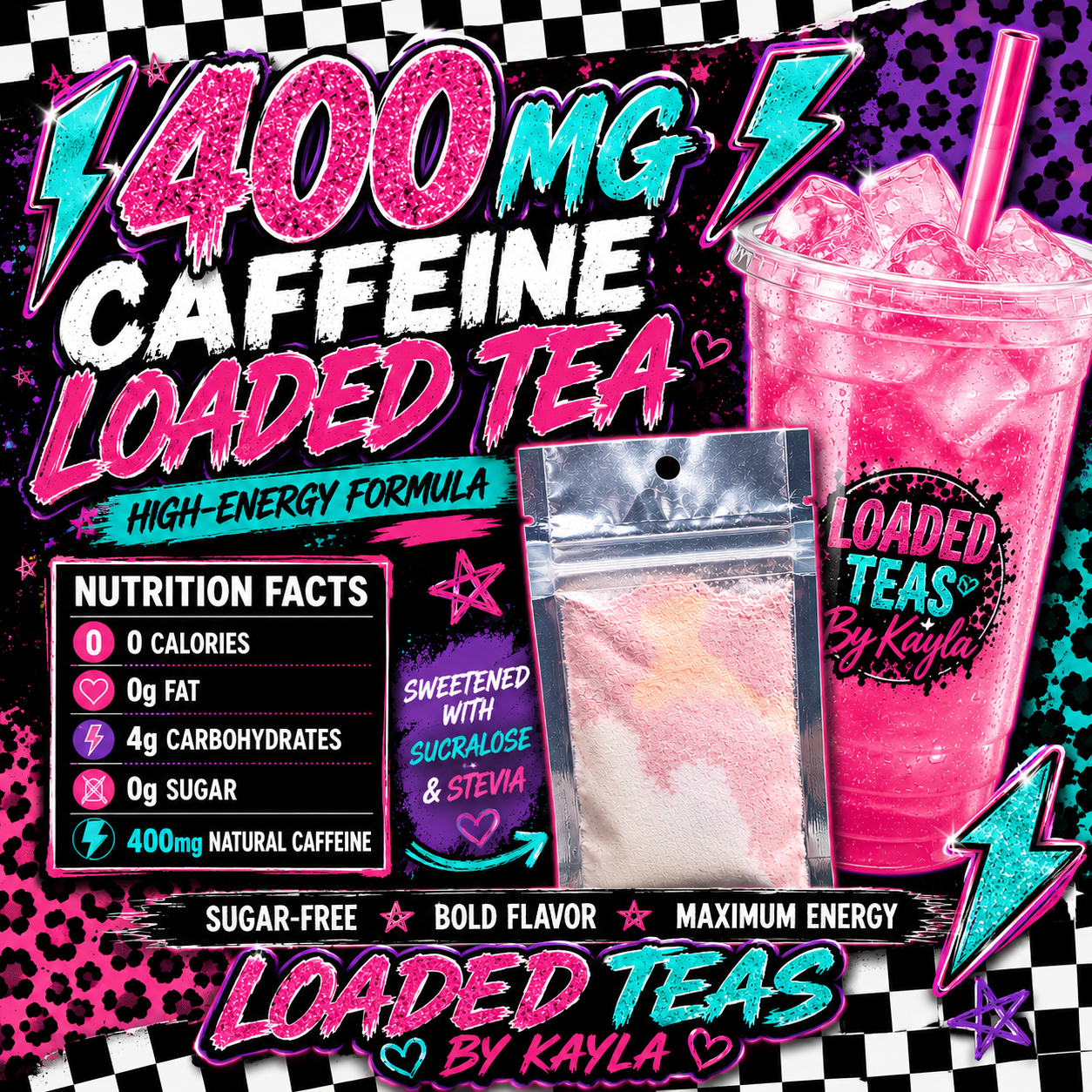 2X Loaded Teas DOUBLE CAFFEINE