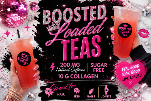 Boosted Loaded Tea boosted with Collagen, Protein, and Energy.