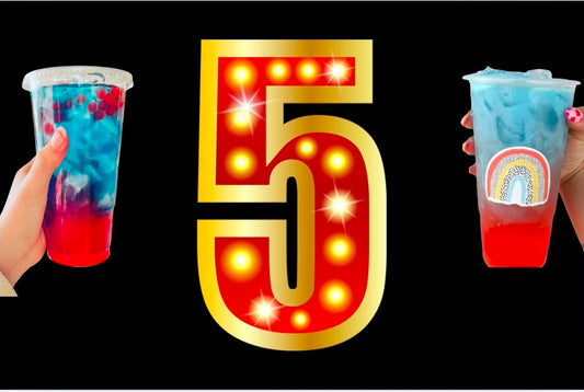 5 pack Flavored Water ZERO CAFFEINE