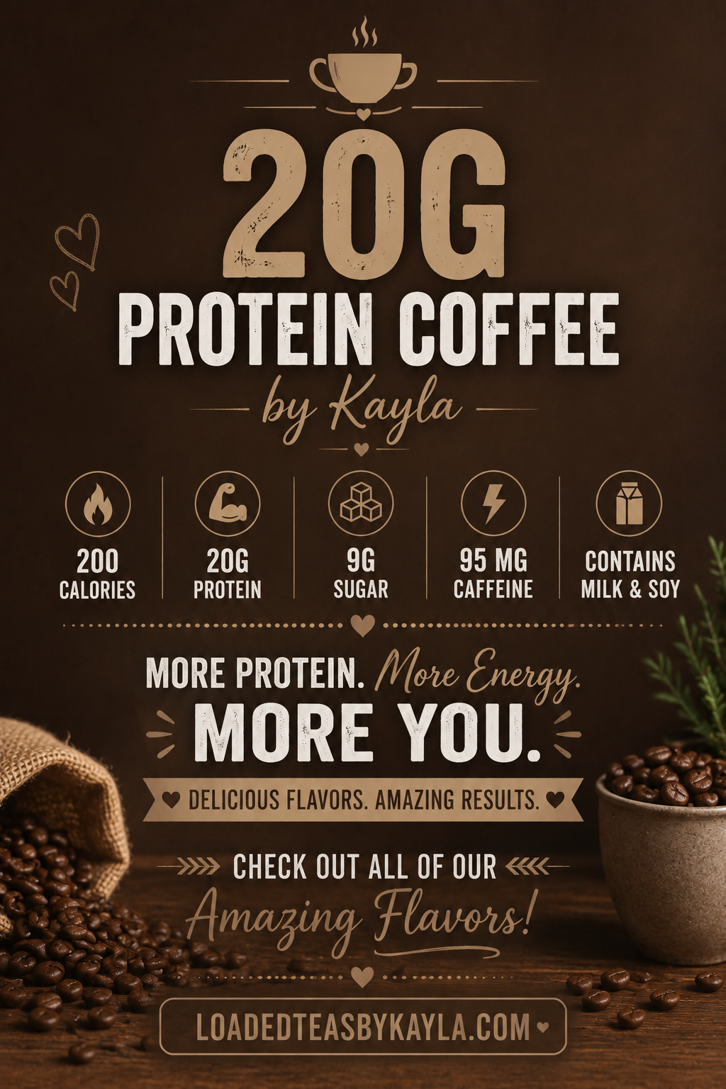 On the Go Coffee Protein Single Serving Beverage. These on the go coffee is a great way to start your morning off. Easy to make, Protein packed, and has 85MG Caffeine.